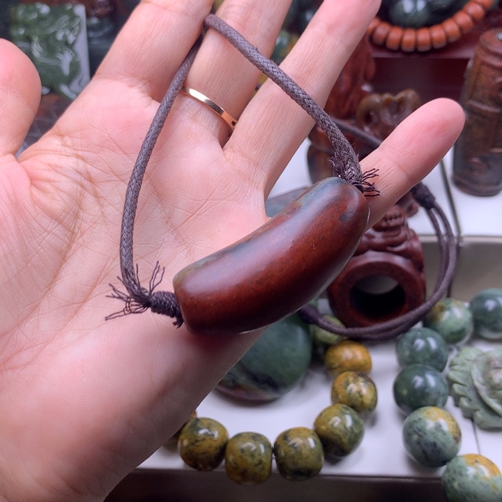 岫岩河磨玉（透闪石质玉）未镶嵌吊坠(不含链)