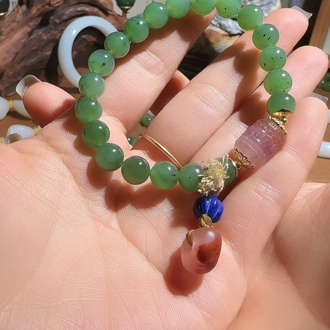 和田玉未镶嵌手链