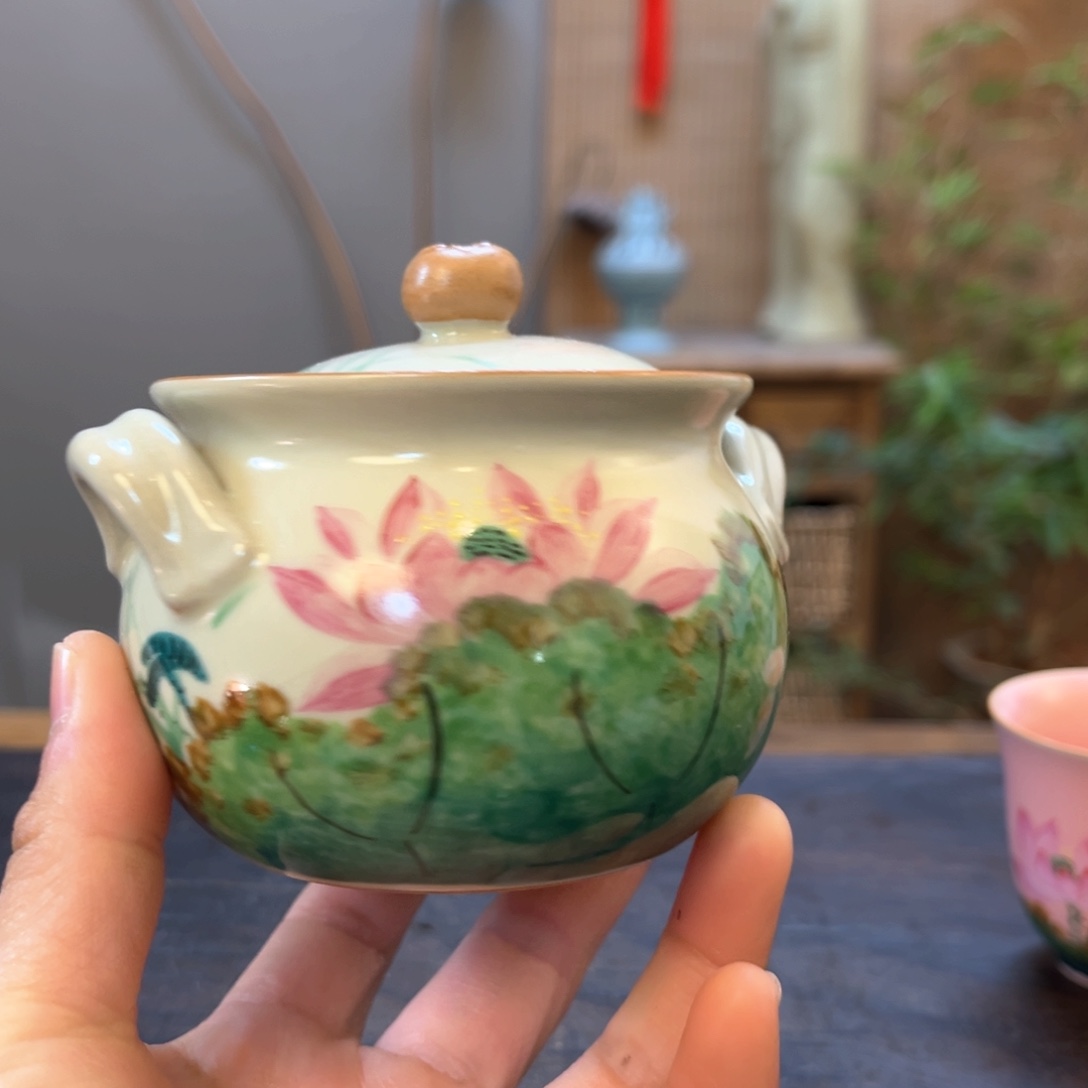 杯景德镇柴烧手绘陶瓷