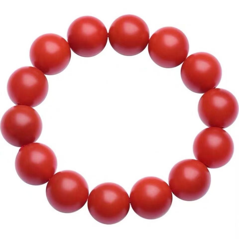 天然南红景红玛瑙手串卡14《N002》