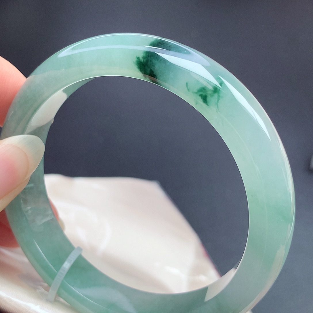 翡翠未镶嵌手镯58.3圈口