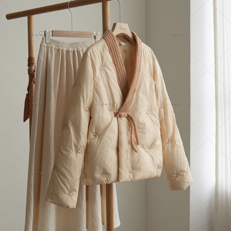 3119《暖冬》原创新中式国风鸭绒羽绒服高级感重工刺绣外套