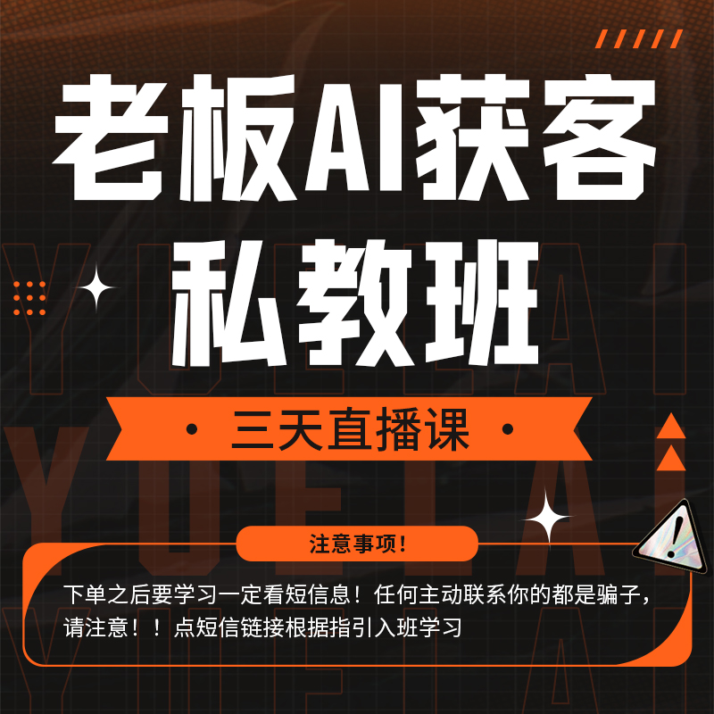 AI获客获客引流师 三天直播特训营（L10）