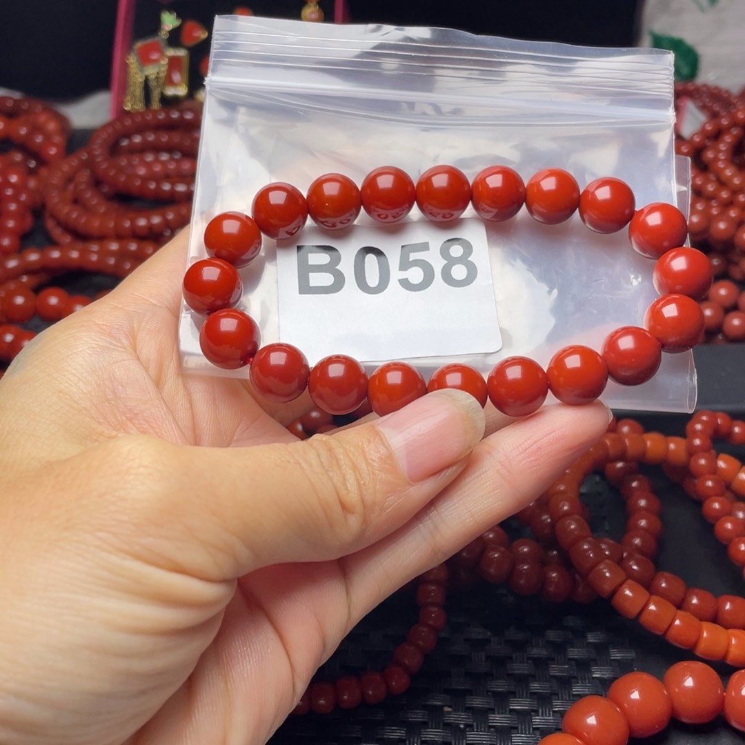 红***瑚南红玛瑙未镶嵌手链