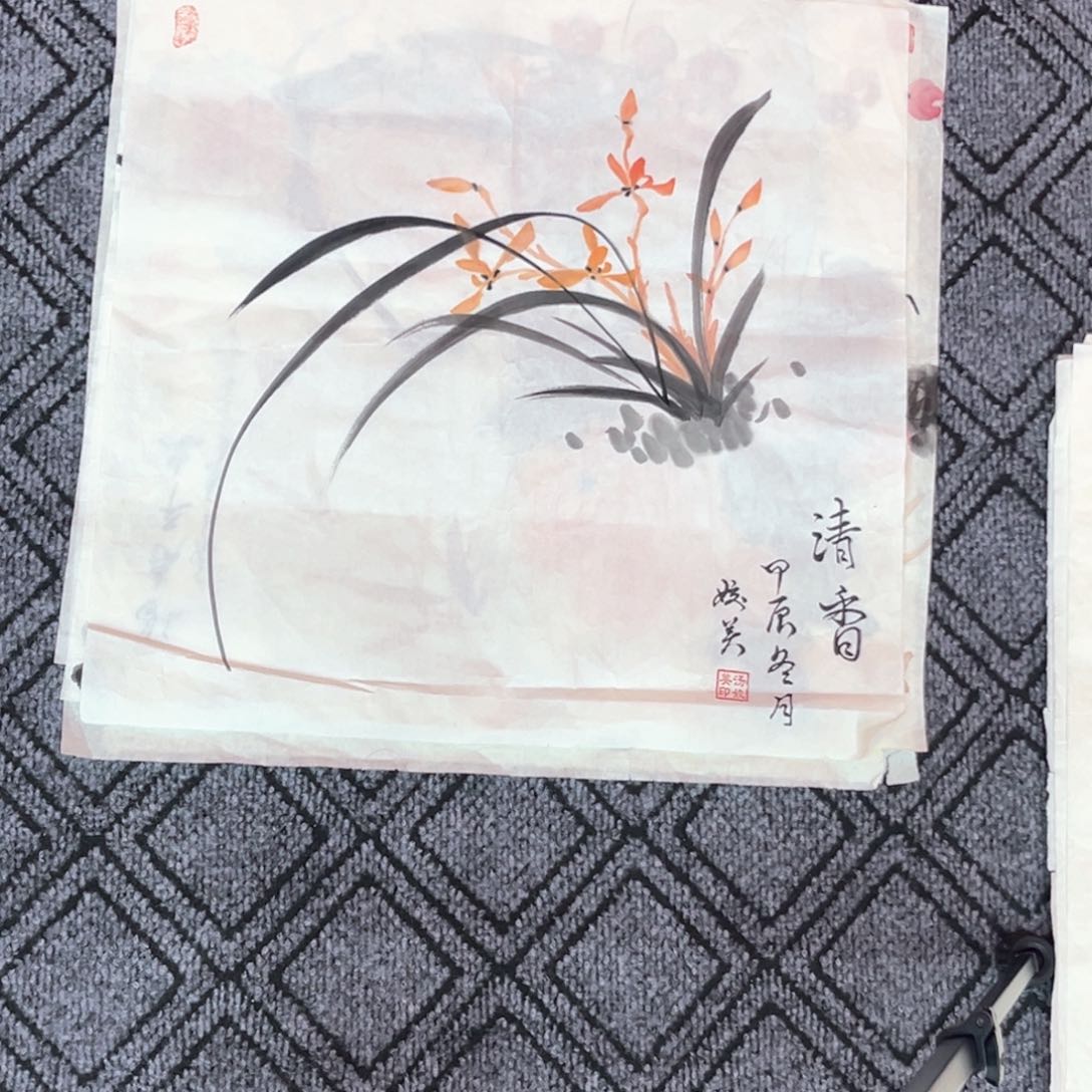 国画米亚龙老师三尺斗方花鸟作品赵