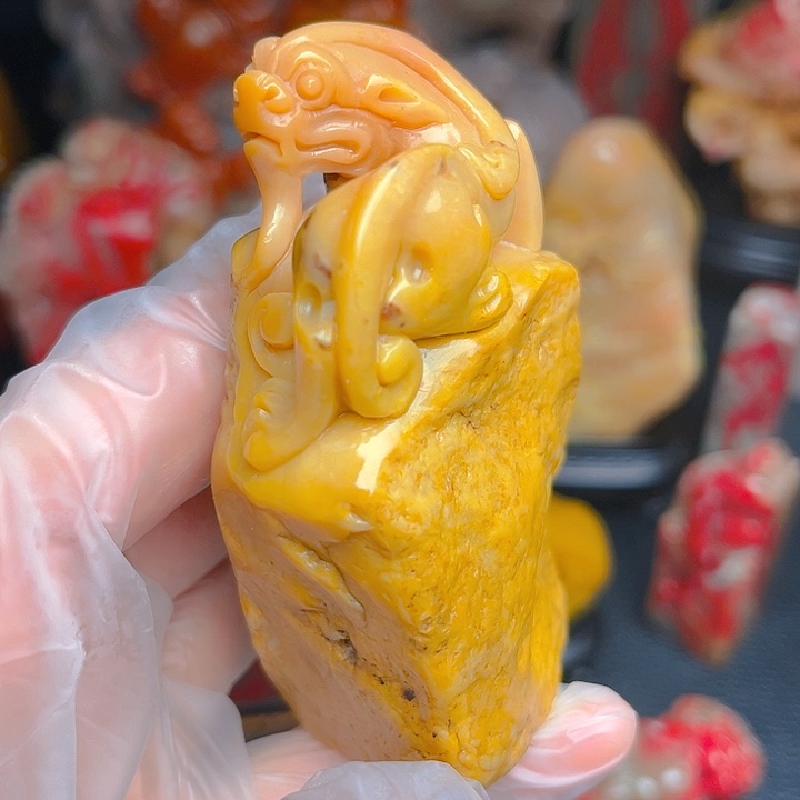 昌化石昌化田黄石精品摆件