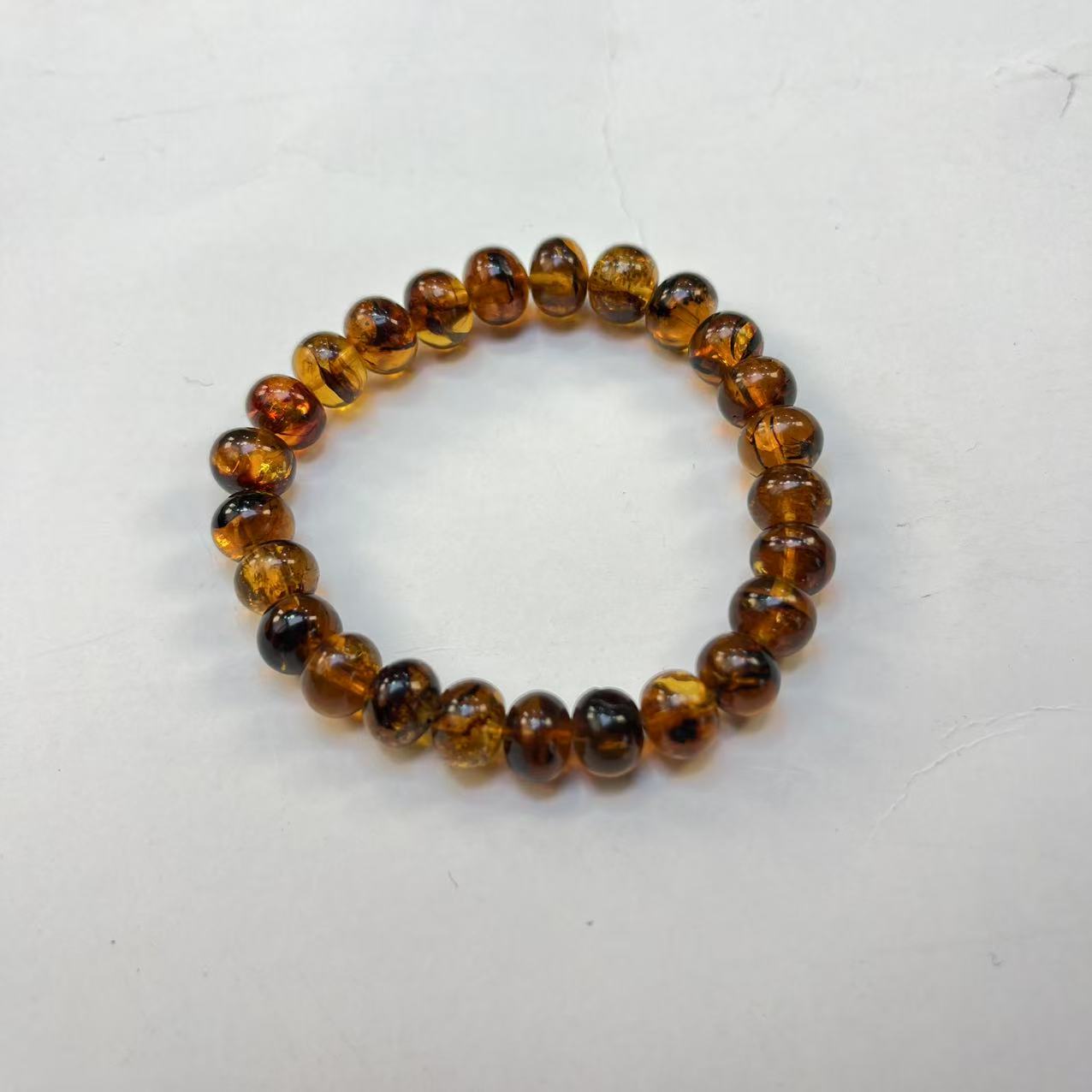 抚顺琥珀9m 手串金珀 单圈 灵草珀 叠戴 风景珀 多样性发货