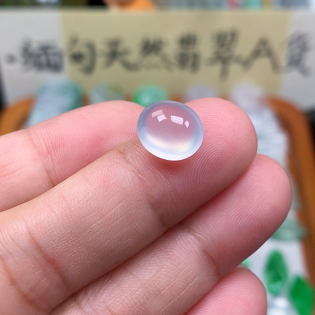 翡翠裸石缅甸天然A货翡翠冰种蛋面