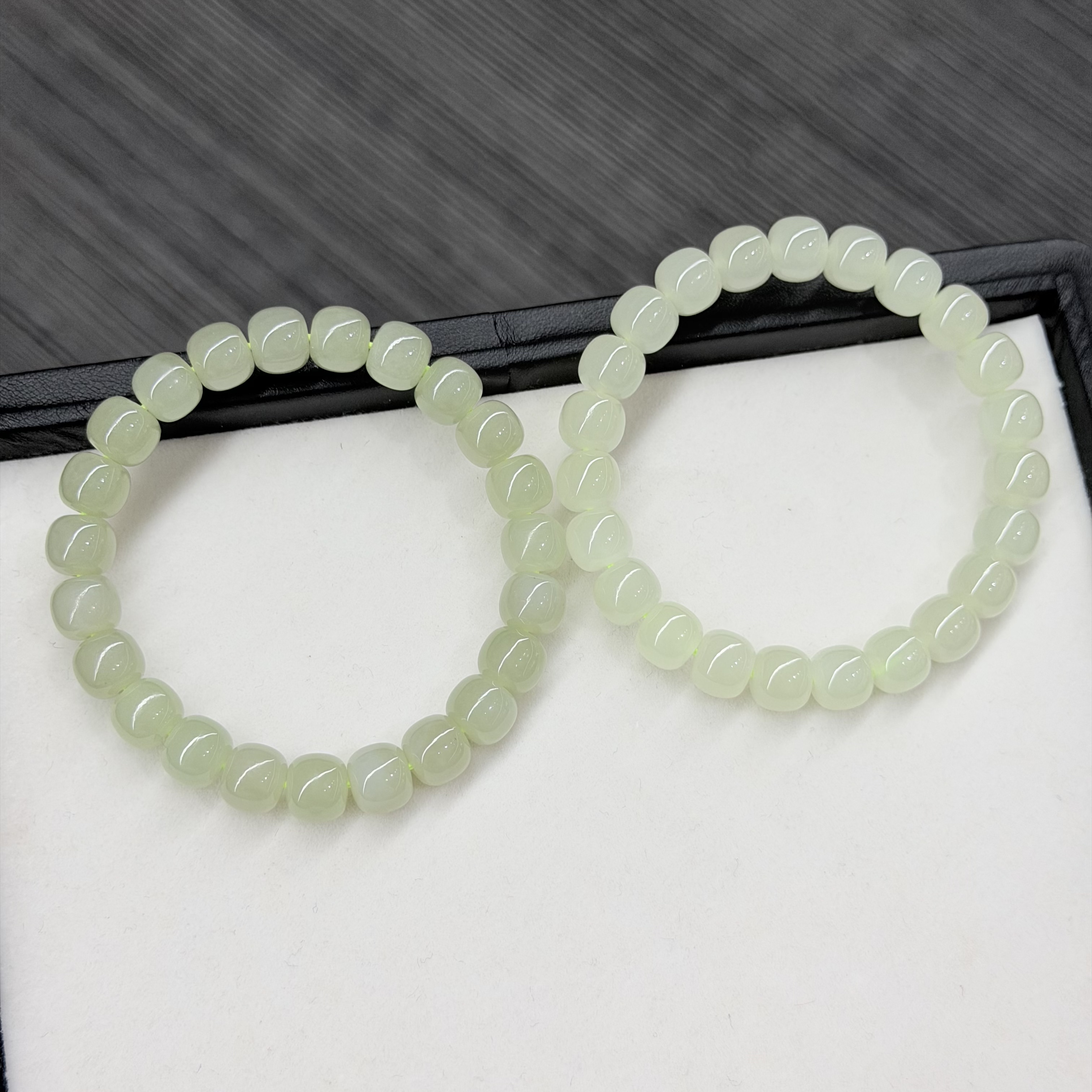 【睿泽赏宝】和田玉晴水老型珠手串 多样性发一 7*9mmKZ0050061