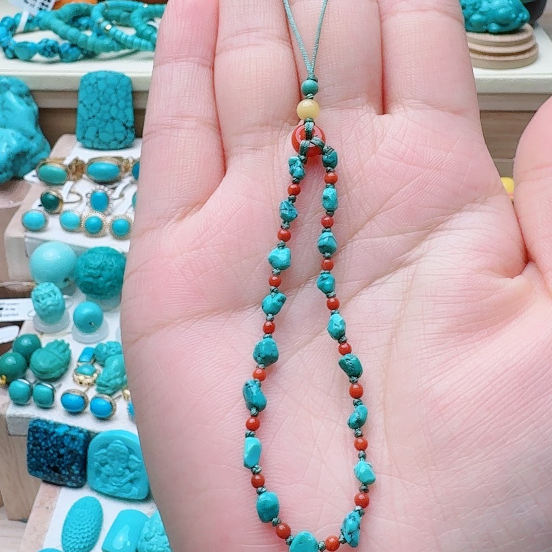 南红玛瑙未镶嵌手机链小挂件