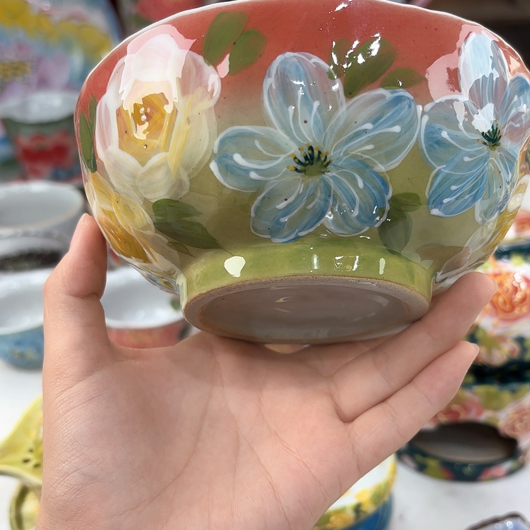 景德镇手绘高温釉下彩陶瓷茶具