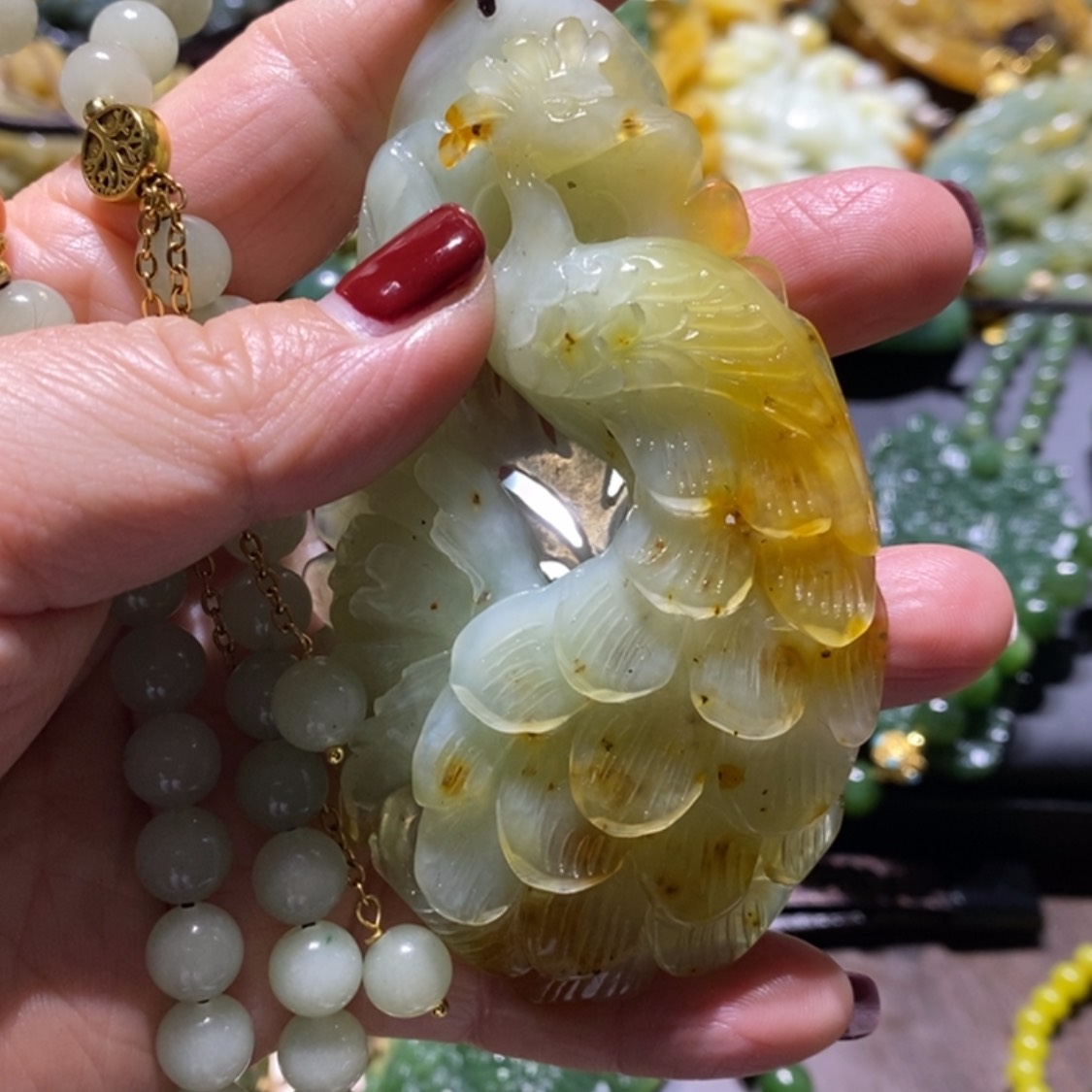 【闪购商品】岫玉毛衣链未镶嵌