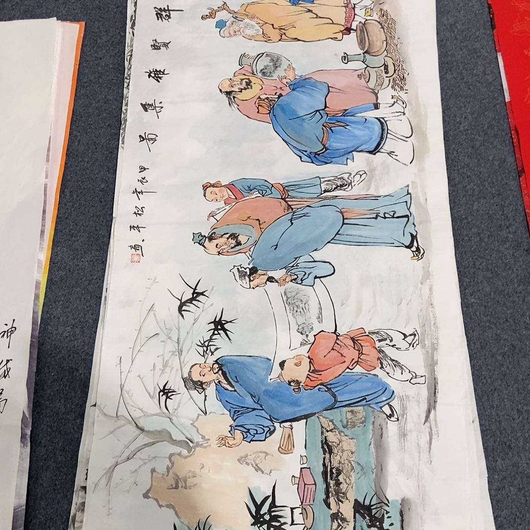 国画四尺人物一副