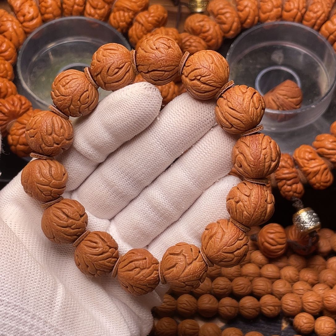 手串桃核精品红魔铁将军1.8