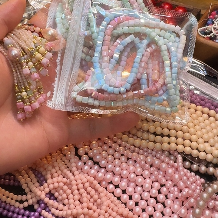 4mm方糖4条装 手工半成品散珠