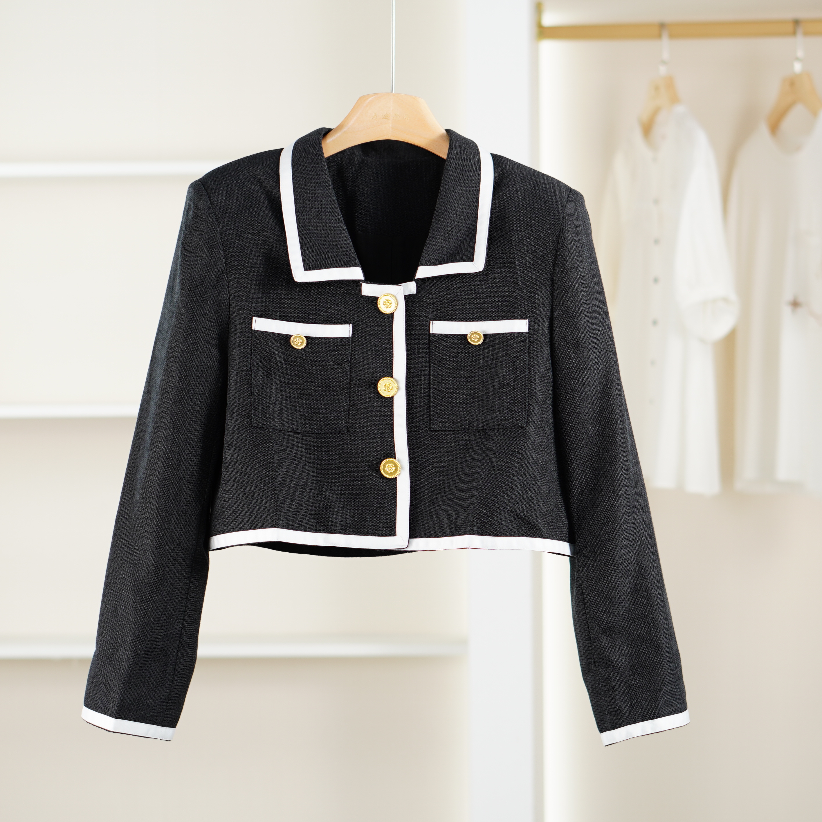 麦迪尚品【DT*】51008199 春秋时尚学院风时尚短上衣品牌女装