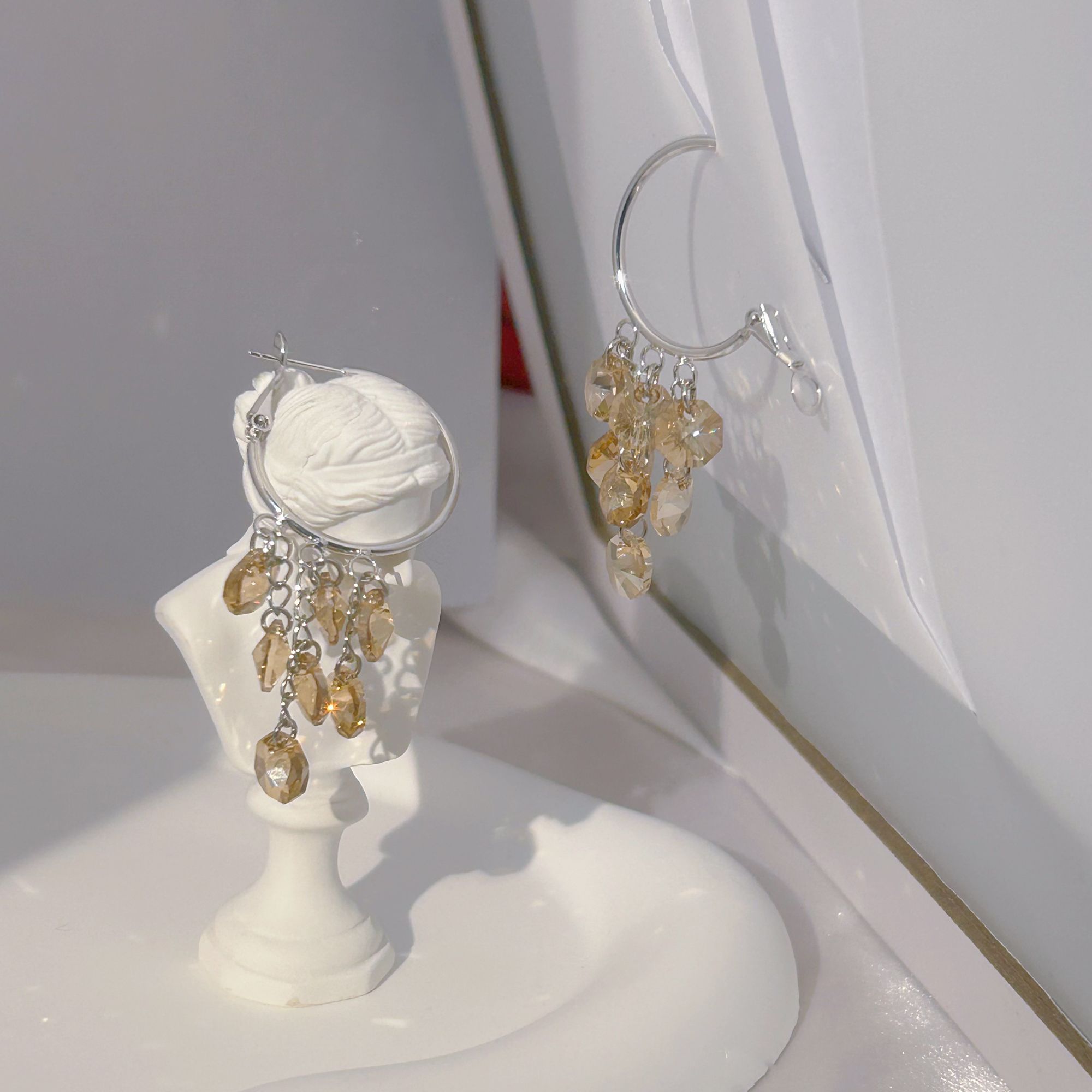 合金仿水晶耳饰 合金饰品合集 直播间链接精致时尚百搭简约气质