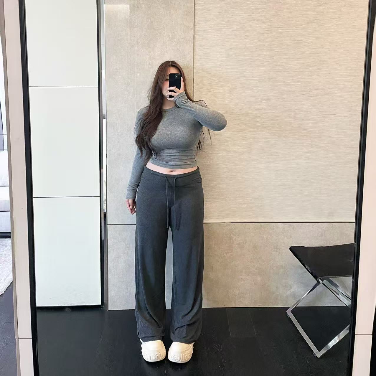 卤蛋公主【筷子裤】大码胖mm显瘦直筒时尚休闲百搭宽松