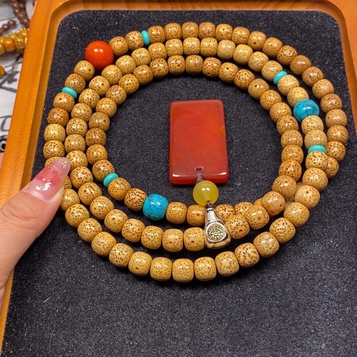 星月菩提吊坠黄金籽10.5