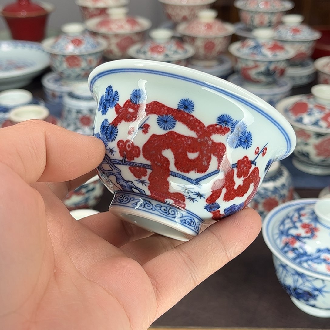 青**浪景德镇陶瓷青花釉里红