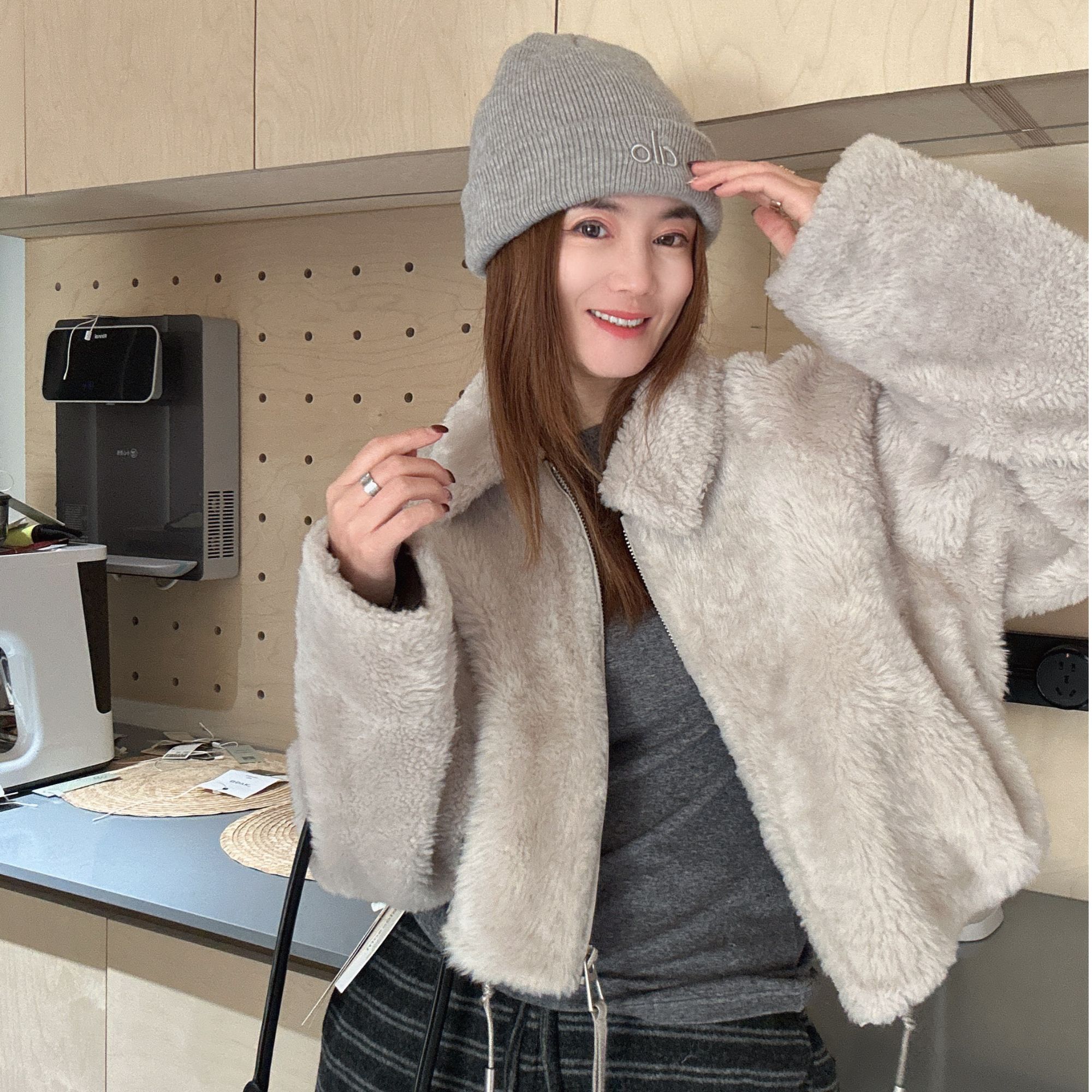 女慵懒风极简风INS风秋季短外套设计师外套毛皮草518991
