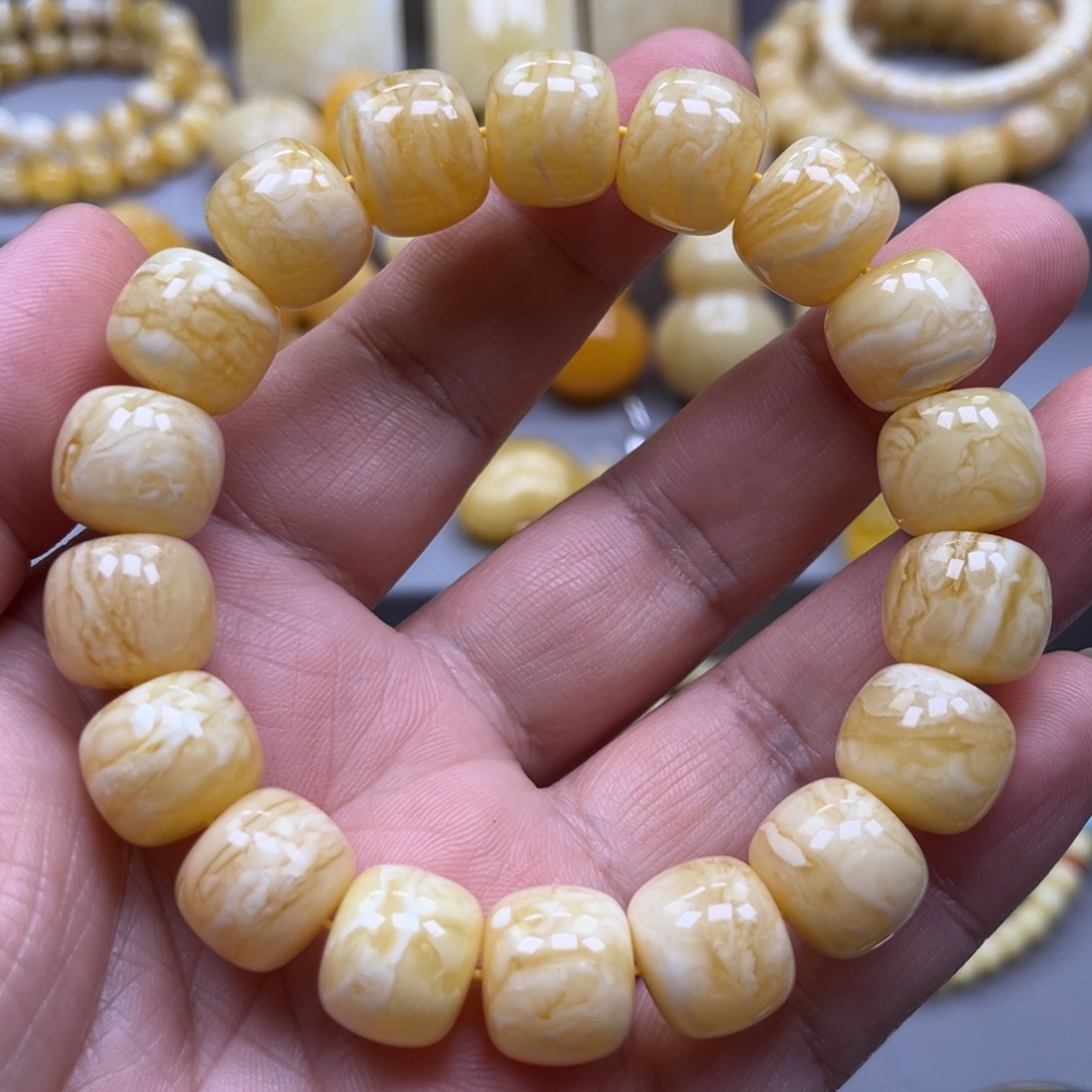 琥珀未镶嵌手链手串