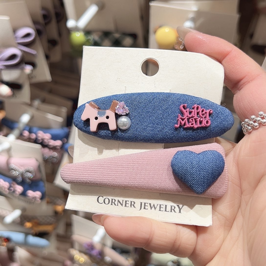 非金属粉色小马蓝爱心掰掰