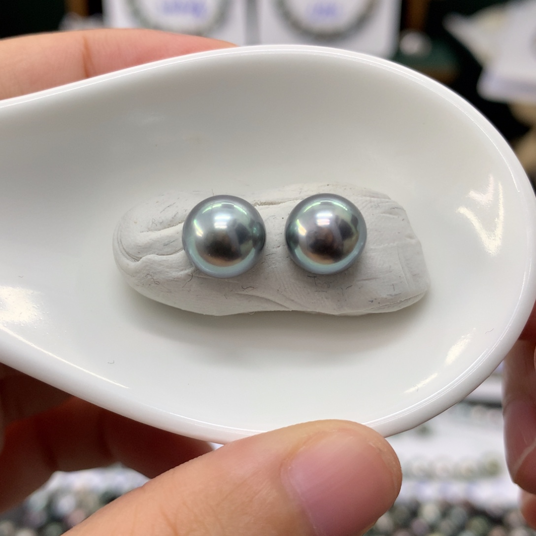海水珍珠裸珠大溪地对珠8.5