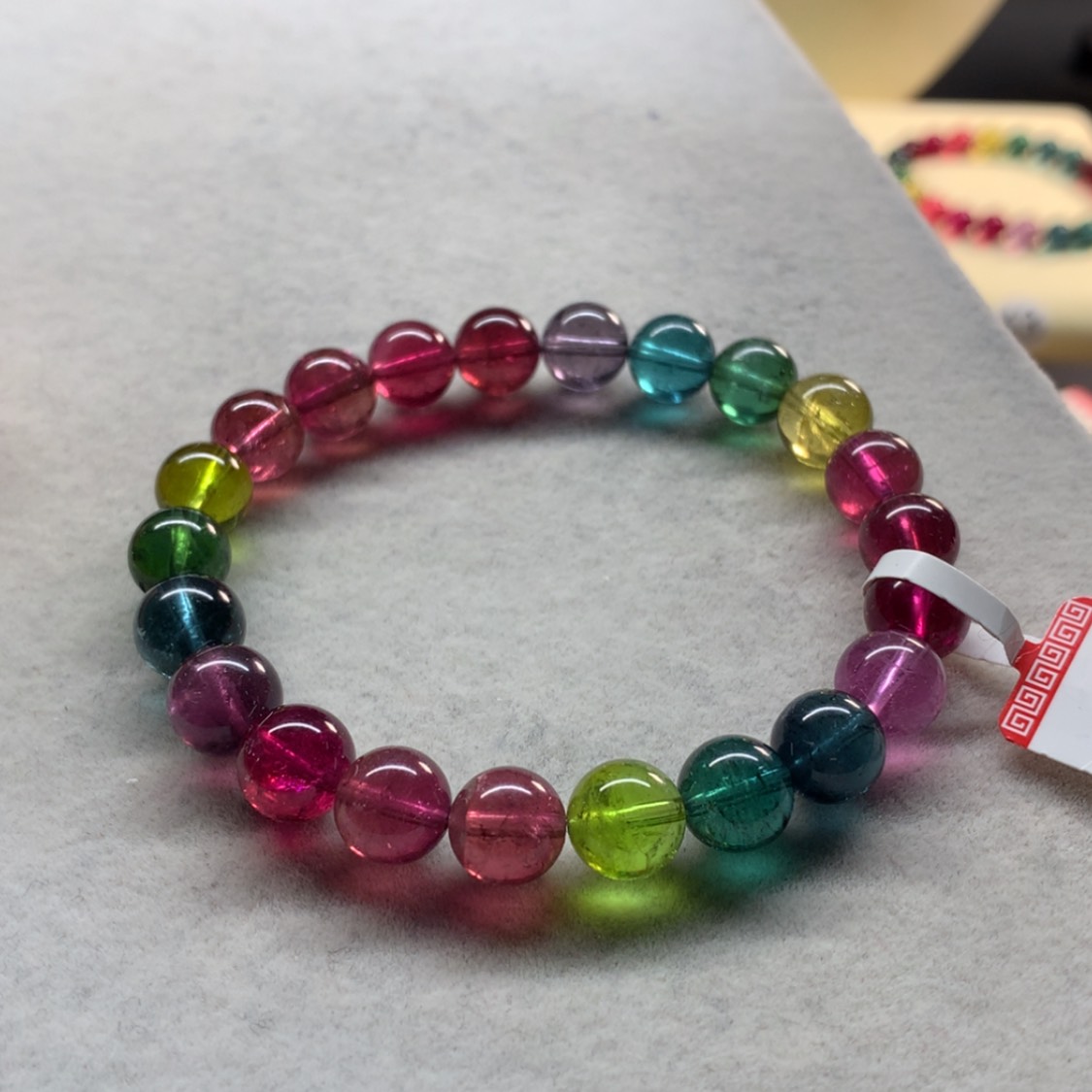 【闪购商品】未镶嵌手链碧玺艳丽色标单圈8.8