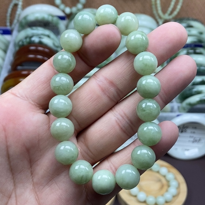 蛇纹石玉未镶嵌手链