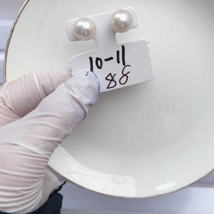 淡水珍珠耳饰银S925镶嵌