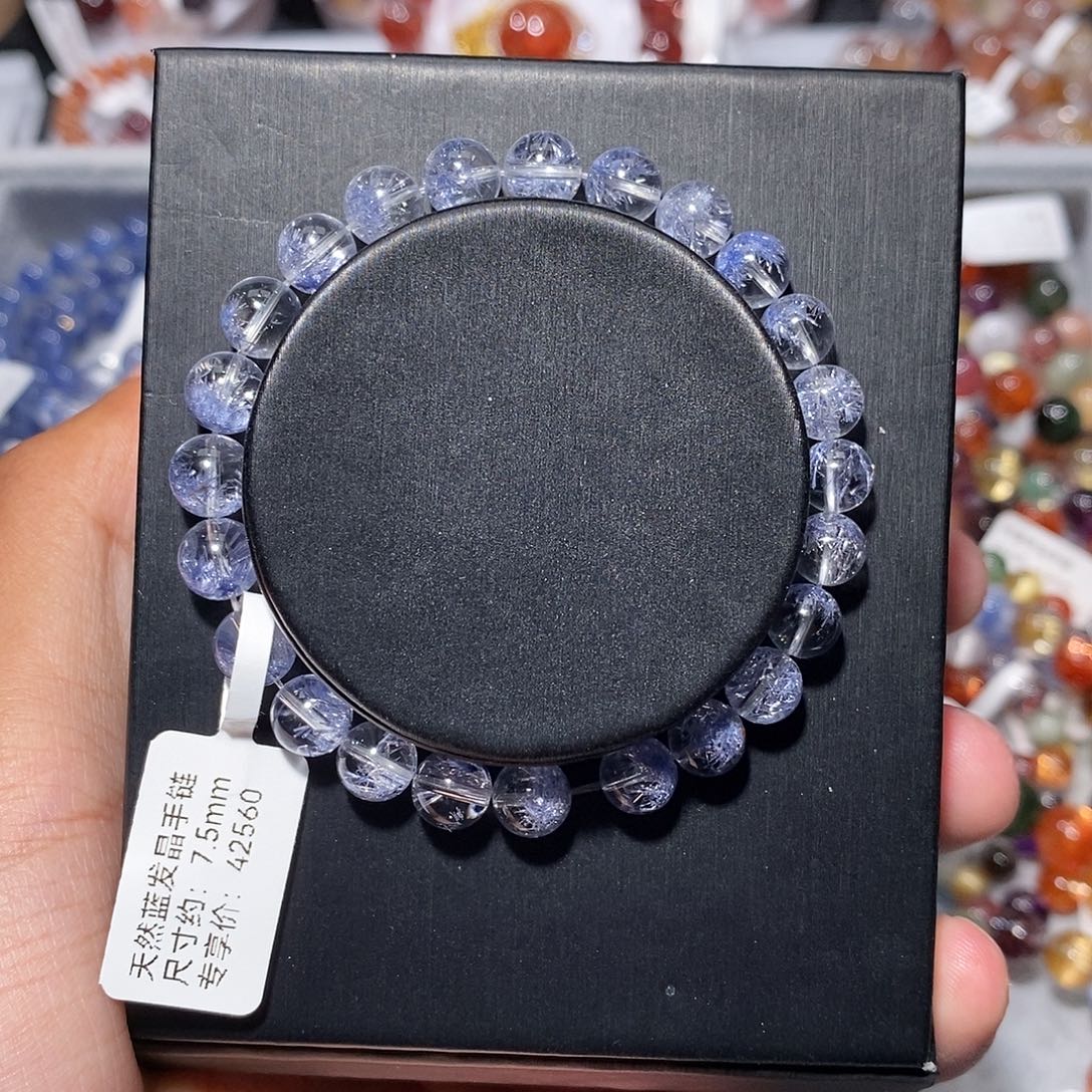 手链水晶未镶嵌蓝线