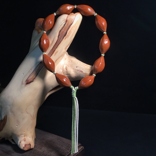 【核雕村专供老高】十年老油核精抛红料1.3x2.5