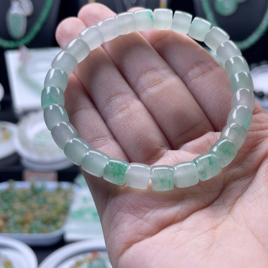 石英质玉（非洲翠）未镶嵌手串