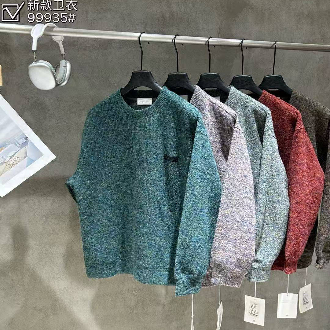 Y.潮牌简约高街情侣圆领设计感毛衣休闲百搭卫衣男 #99935