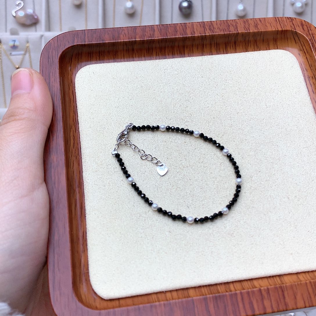 淡水珍珠手链银S925镶嵌