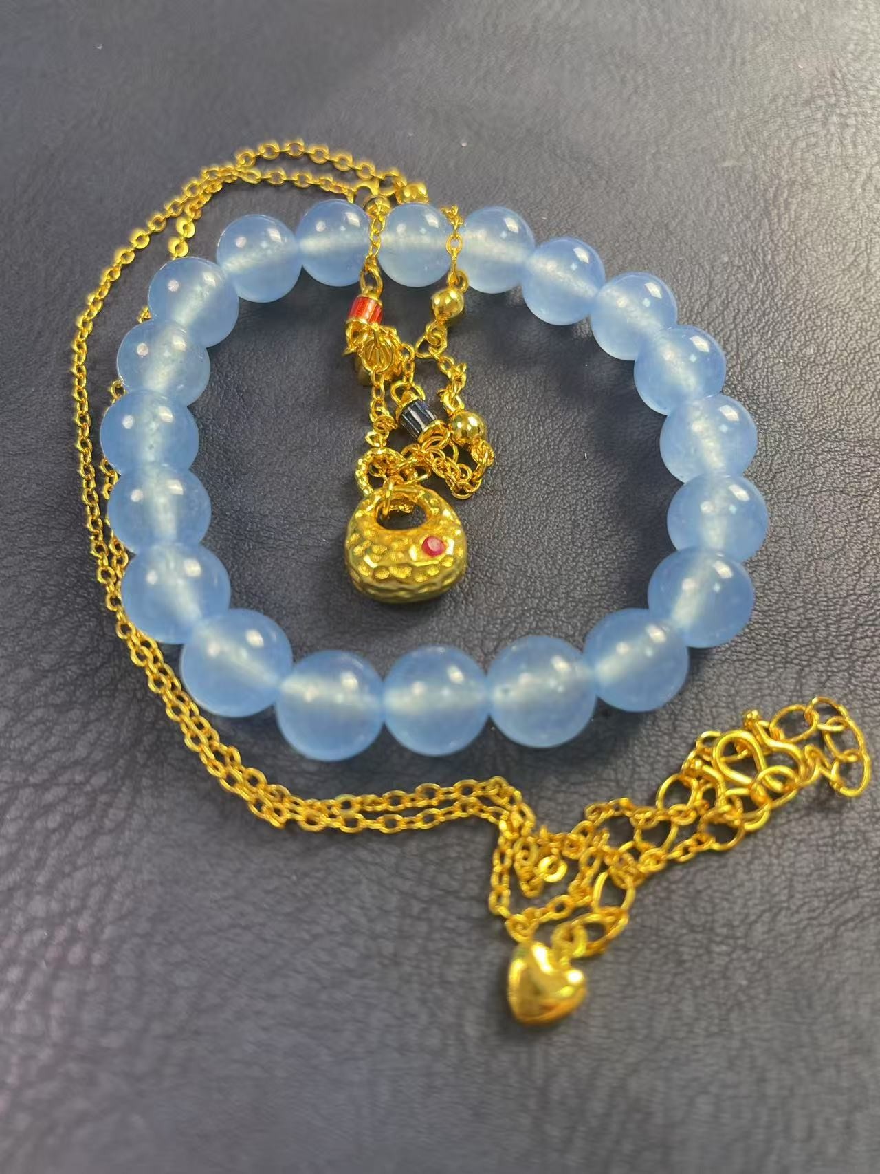 H胡总好物-小胖芙莲蓬珐琅彩项链