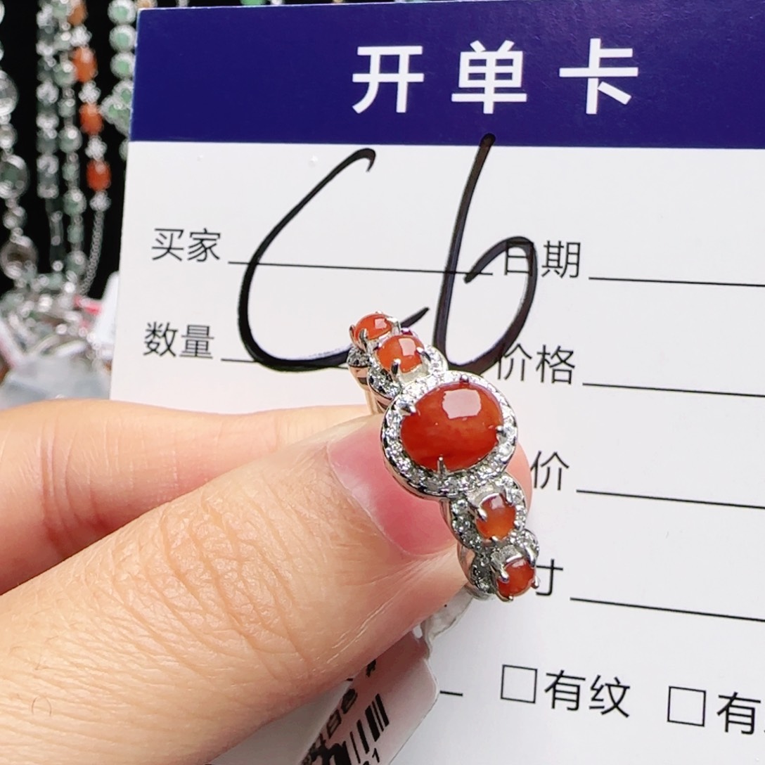 银S925镶嵌戒指翡翠