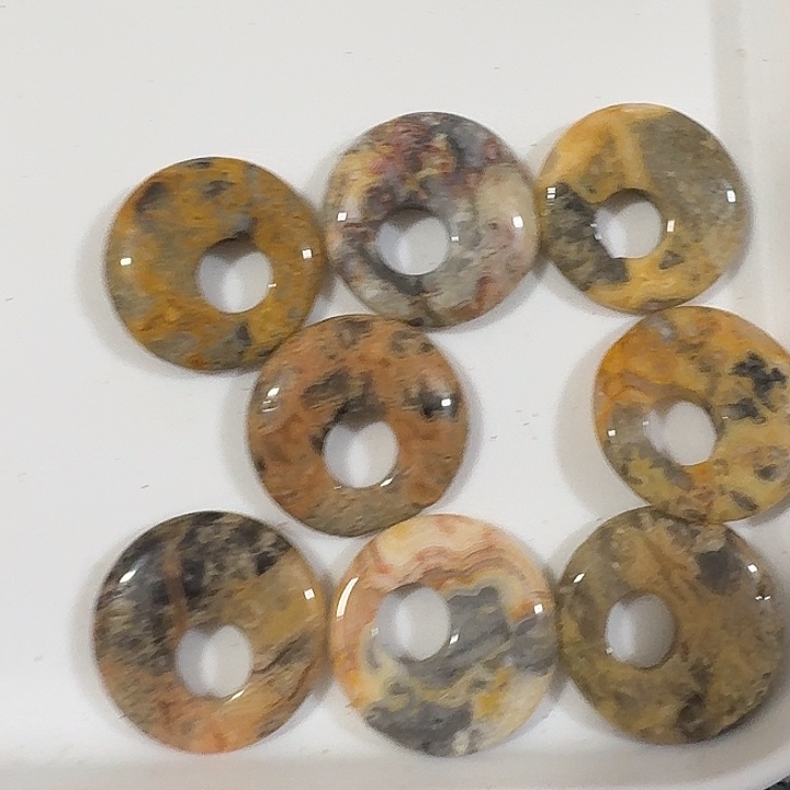 凉***青玛瑙/玉髓合金珠宝半成品36号打包