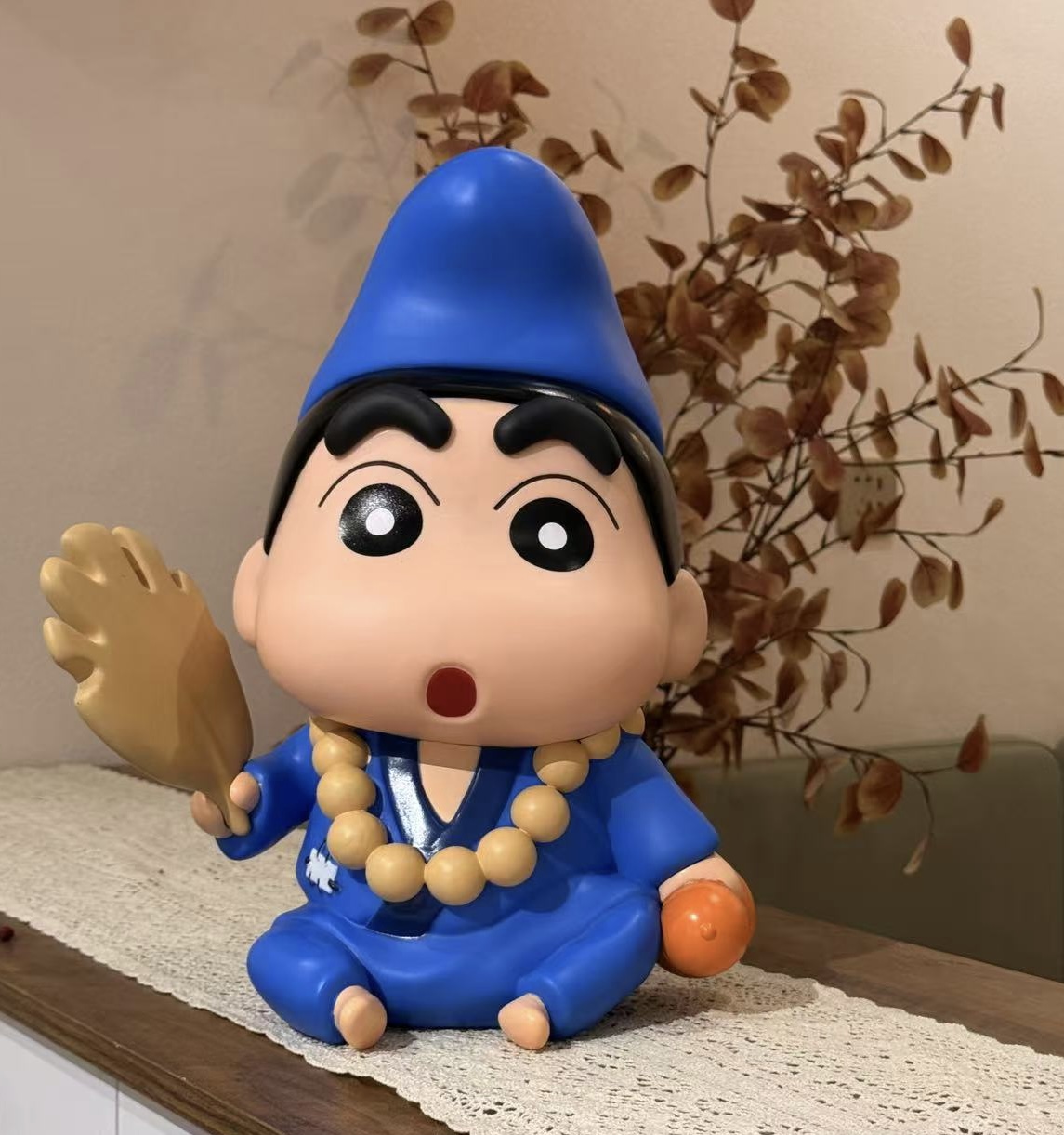 蜡笔小新手办大号济公小新佛祖小新卡通创意手办桌面潮玩摆件