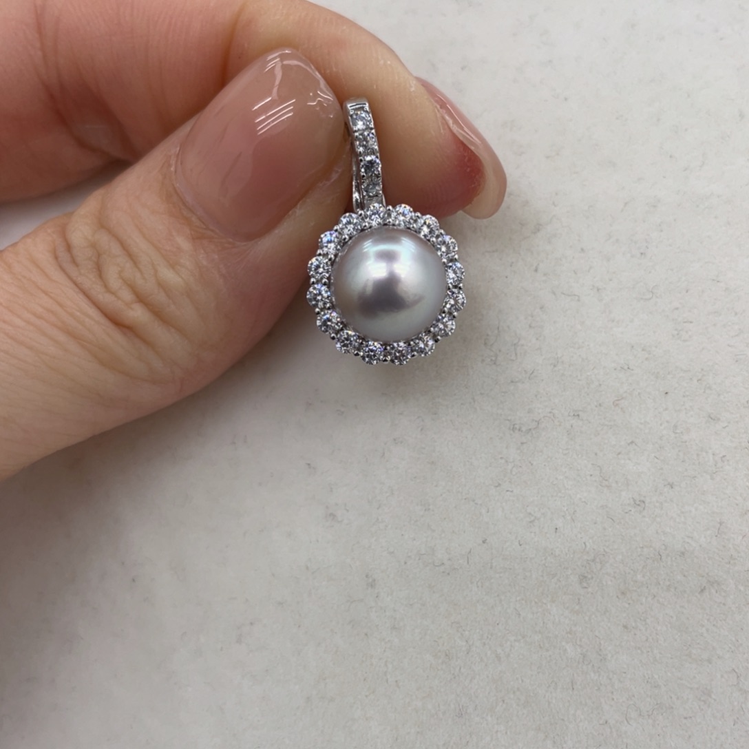 颈饰海水珍珠银S925镶嵌