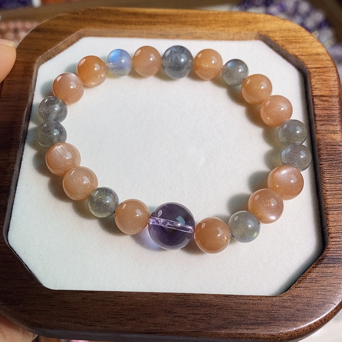 水晶手链未镶嵌月橙