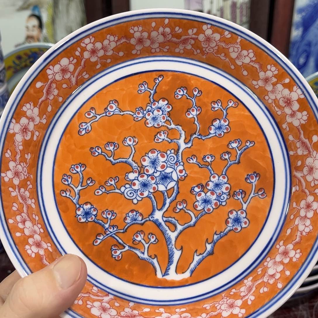 摆件/////直径19厘米。红。配支架。