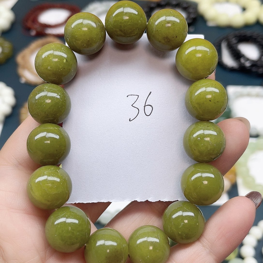 未镶嵌蛇纹石玉手串