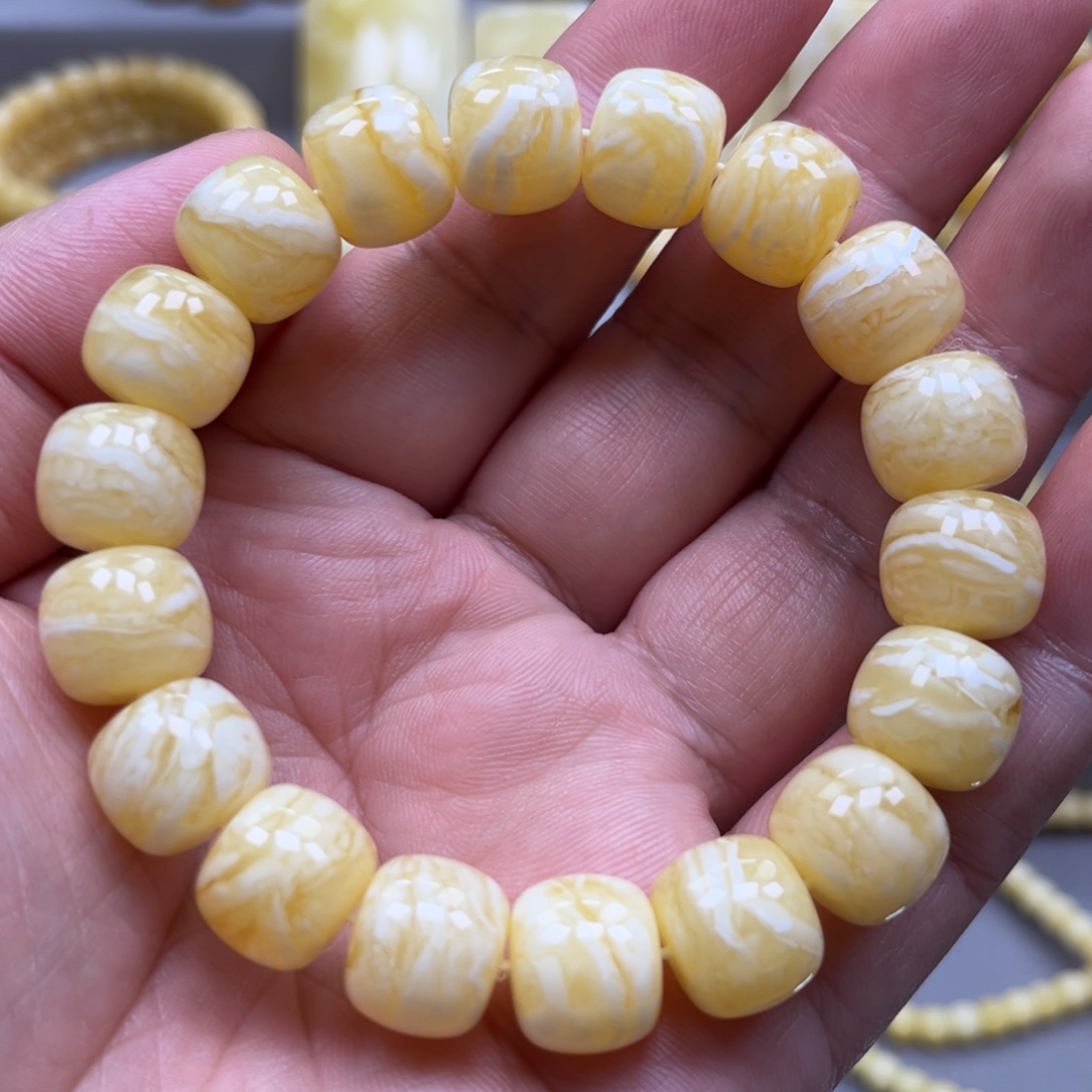 琥珀未镶嵌手链手串