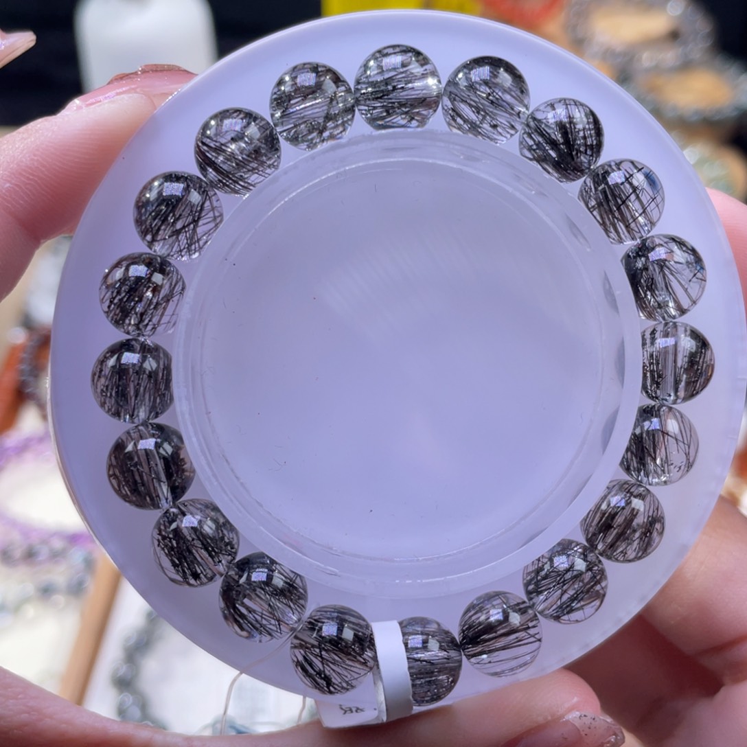 水晶手串未镶嵌黑发晶