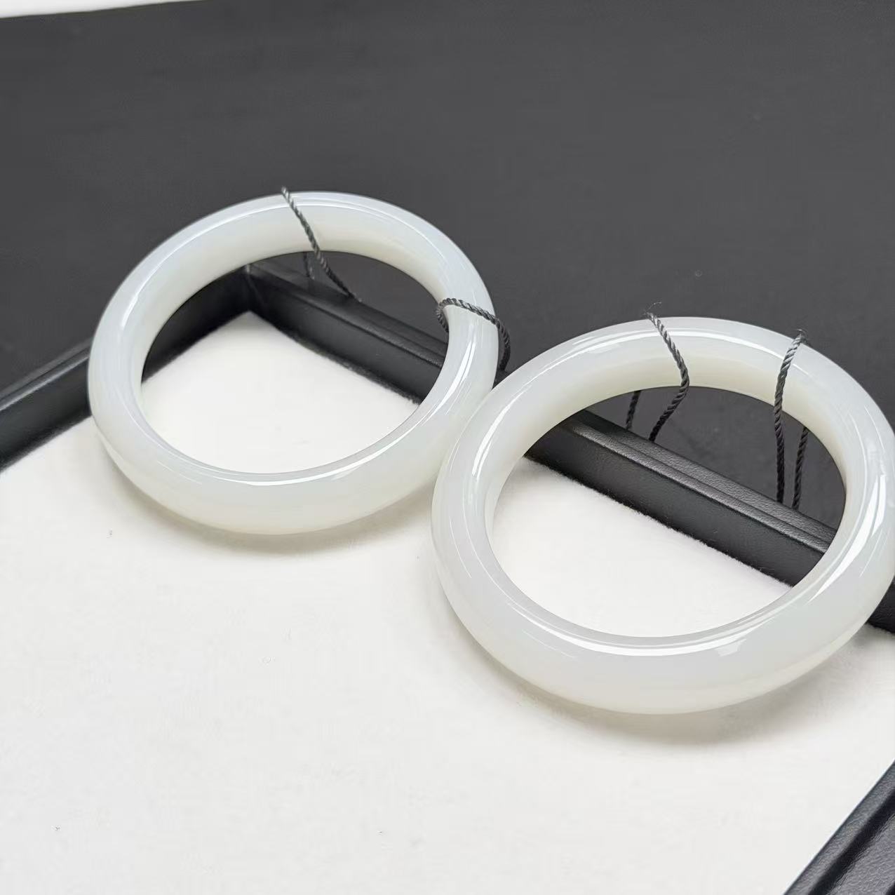 【睿泽赏宝】和田玉白玉手镯多样性发一/有瑕（51-60#）KS0010786