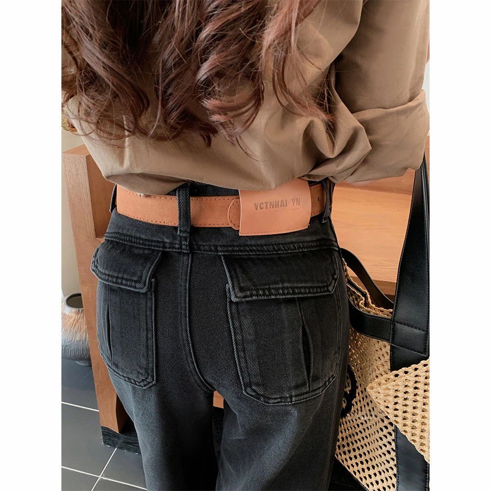 单款/加绒2025年冬季新款黑灰色阔腿窄版高腰显瘦加厚牛仔裤女