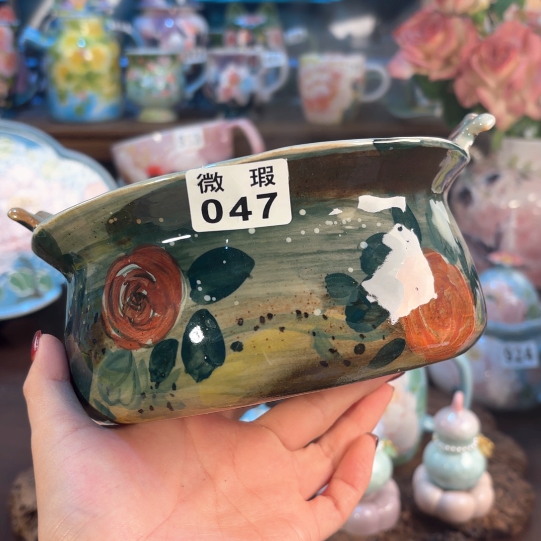 聂***梵景德镇手绘高温釉下彩陶瓷茶具