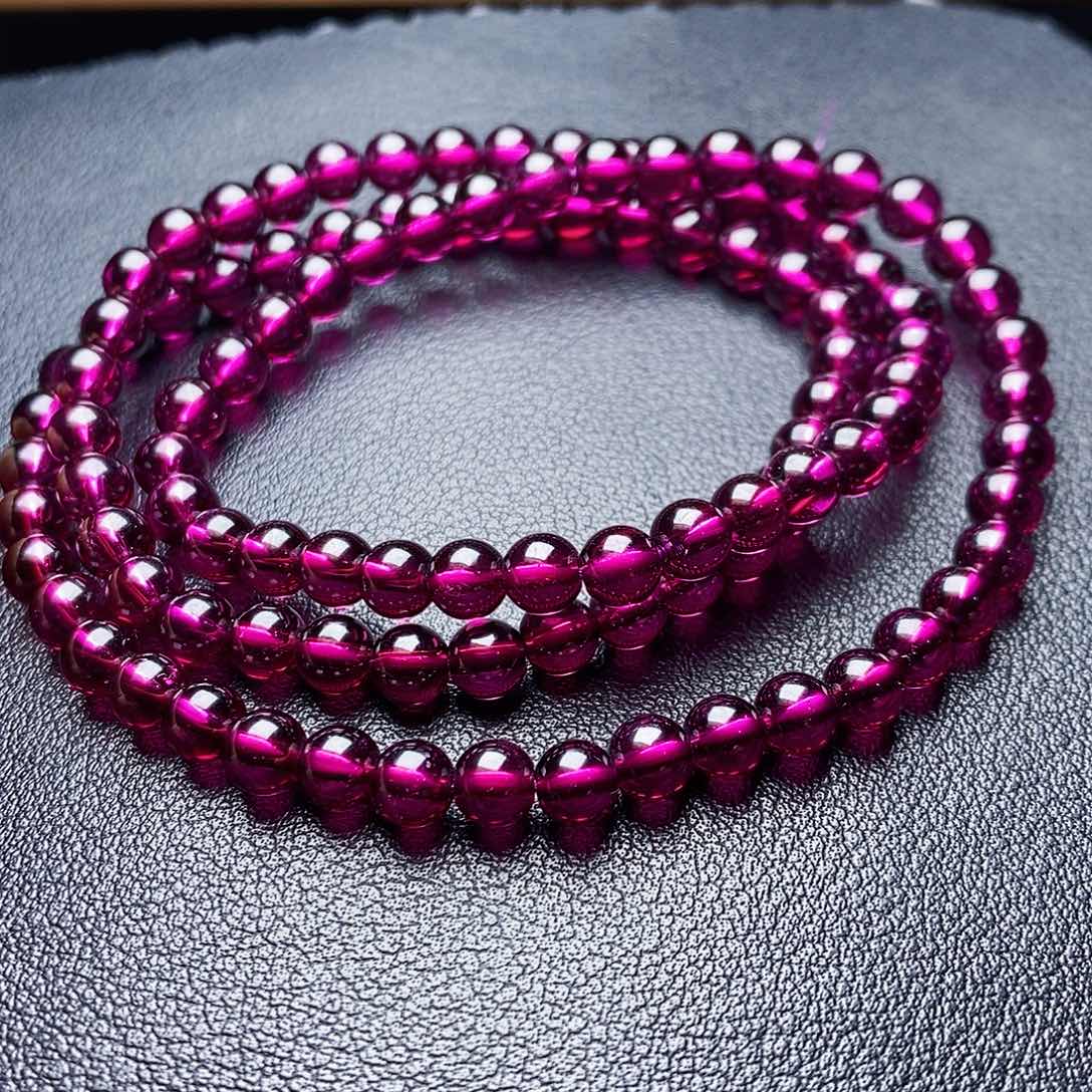 未镶嵌手链石榴石胖*5.0冷紫